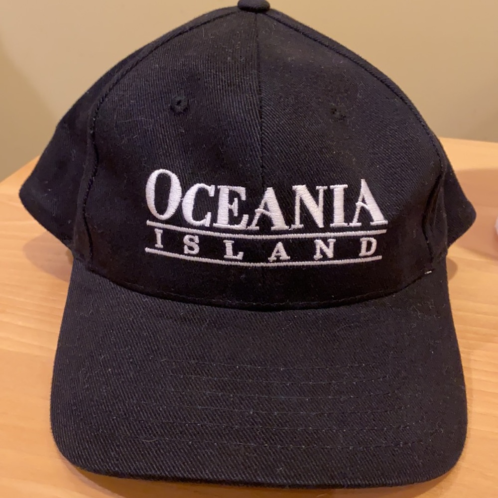 Black Baseball Golf Cap Embroidery Oceania Island on it